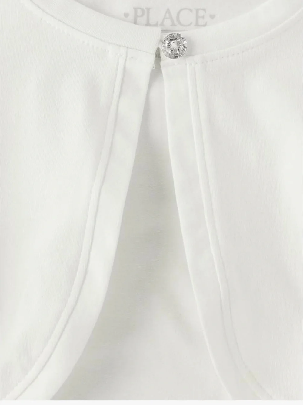 NWT The Children's Place White Girls Cropped Bolero - Small 5/6